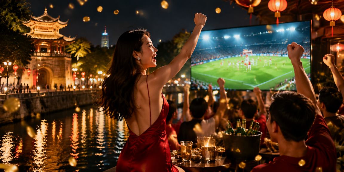 Người hâm mộ bóng đá tại Hà Nội theo dõi kèo và đặt cược trực tuyến buổi tối